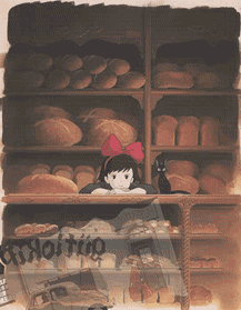 Kiki at the bakery