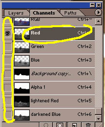 Make sure just the Red Channel si selected